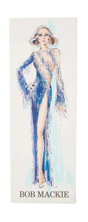 Toni Tennille | 1979 “Songbook” TV Special Bob Mackie Costume Illustration with Photo | Julien’s