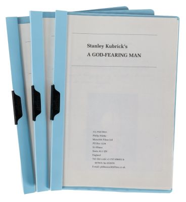 Lot 170 - KUBRICK, Stanley (1928-1999). Stanley Kubrick’s A God-Fearing Man Miniseries Treatments. [St. | Potter & Potter