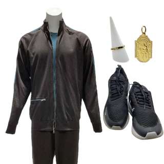 The Blackening King’s Melvin Gregg Zip-Front Jacket, Short Sleeve Shirt, Draw String Pants, Lace-Up, Athletic Shoes, Ring & Pendant | VIP Fan Auctions