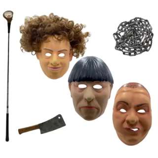 Lot 51 - Dark Harvest Mask Set, Chain, Prop Butcher Knife & Golf Club