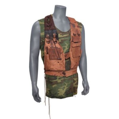 PREDATOR (1987) - Lot #276 : Alan "Dutch" Schaefer‘s (Arnold Schwarzenegger) Distressed Vest, Shirt, and Belt