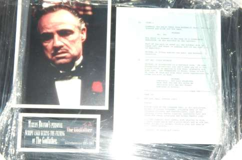Marlon Brando Framed Limited Edition Godfather Script Page | Piece of the Past