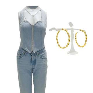 Maxxxine Maxine (Mia Goth) Screen Worn Tank Top, Jeans & Earrings Ch 1 Sc 1-15 | VIP Fan Auctions