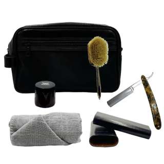 Snowpiercer Joseph Wilford (Played By Sean Bean) Screen Used Cigar Case, Toiletry Bag, Brush, Plastic Prop Razor, Towel & Beard Balm Ep 405-406 | VIP Fan Auctions