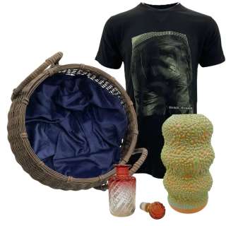Opus Ariel Ecton (Ayo Edebiri) Screen Used Gloopy Vase, Basket, Bottles & T-Shirt | VIP Fan Auctions