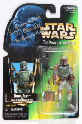 Jeremy Bulloch as Boba Fett in Star Wars: The Empire Strikes Back Signed Kenner Power of the Force Action Figure with Character Name | SWAU