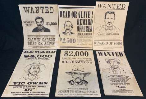 Lot 159 - Jane Got a Gun (2015) - Set of 6 Wanted Posters