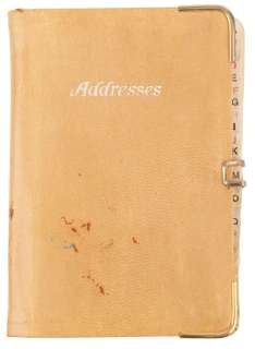 Lot 1597 - Frank Sinatra‘s personal pocket address book.