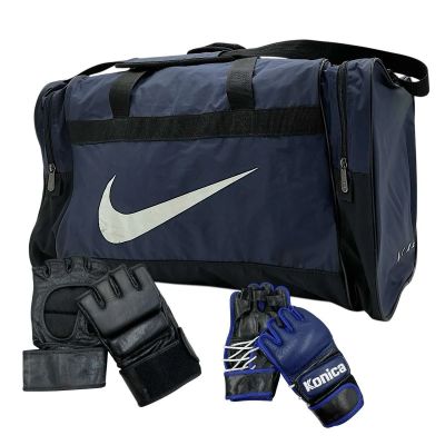 The Smashing Machine Mark Kerr (Dwayne Johnson) Screen Used Nike Duffel Bag & (2) Pairs Of Gloves | VIP Fan Auctions