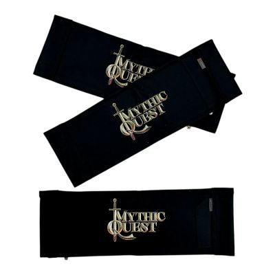 Lot 34: Mythic Quest Production Used Nicole Beaudoin Chairback, Genevieve Jones Chairback & Guest Chairbacks | VIP Fan Auctions