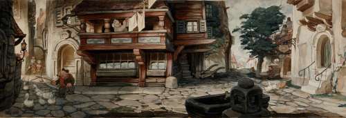 A Gustaf Tenggren preliminary watercolor from "Pinocchio" | Bonhams