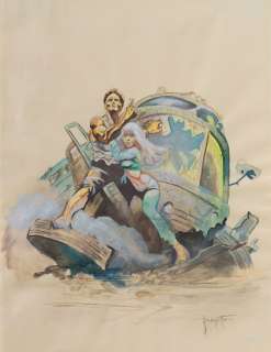 Frank Frazetta preliminary poster art study for Clint Eastwood’s The Gauntlet. | Profiles in History
