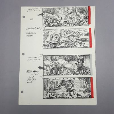 RETURN OF THE JEDI - Production Used Storyboard - Luke w/Rock vs. Rancor, pg 12 | eBay US (Buy It Now)