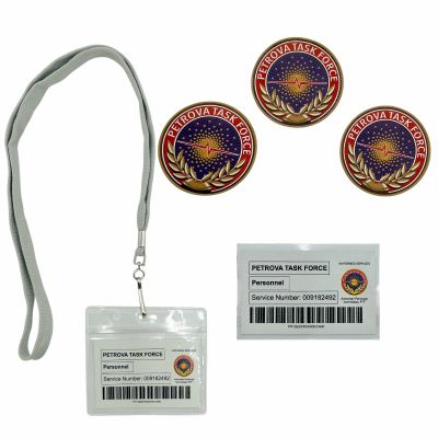 Project Hail Mary Production Used Petrova Task Force (2) IDs & (3) Patches | VIP Fan Auctions