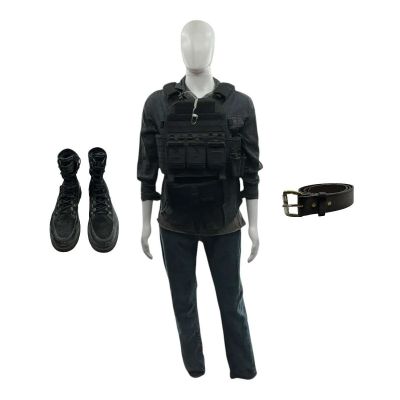 Tom Clancy’s Jack Ryan Ghost War Michael November Screen Worn Button-Up Shirt, T-Shirt, Jeans, Tactical Vest, Earpiece, Boots & Belt Ch 4.2 Sc 271b-271g Pt Stage 1 | VIP Fan Auctions