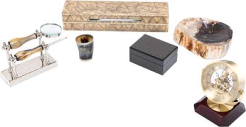 Succession (HBO® Original, 2018-2023) Brian Cox "Logan Roy" Desktop Décor at waystar|ROYCO Office in New York. ... (Total: 2 Items)