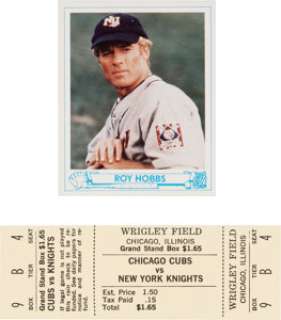 The Natural (Tri-Star, 1984), Ticket and Baseball Card. | Heritage