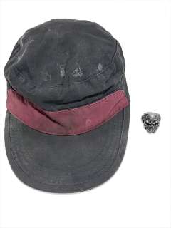 Lot 44 - Black Widow (2021) - Russian Gulag Prisoner Cap and Skull Ring