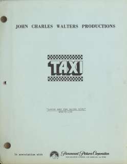 ’’Taxi’’ Script -- From the Estate of Sam Simon, Co-Creator of ’’The Simpsons’’ & Writer on ’’Taxi’’ | Nate Sanders