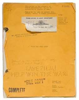 Lot 3104 - A screenplay of The Thin Man Goes Home