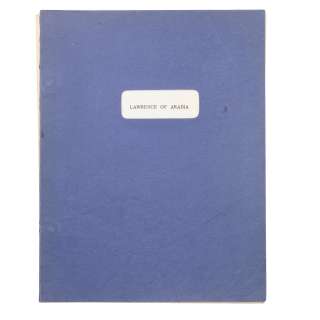 Lot 108 - Lawrence of Arabia Shooting Script from Orchestrator Gerard Schurmann Signed by Schurmann.