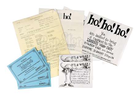 Labyrinth | Call Sheets and Tickets | Propstore