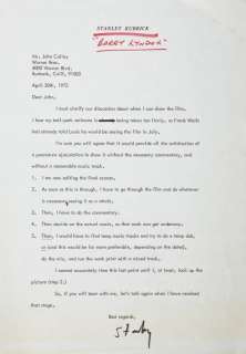 BARRY LYNDON PRODUCTION FILE | Julien’s