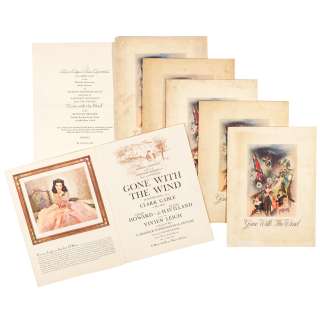 Gone With The Wind: Six copies of varying versions of the Gone With the Wind premiere souvenir program, Selznick International Pictures, 1939, 7 | Bonhams