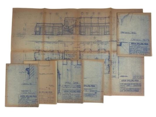Kate Bliss and the Ticker Tape Kid Production-Made Hand-Drawn Set Blueprints | Premiere Props