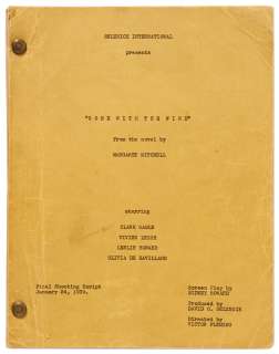Original ’’Gone With the Wind’’ Final Shooting Script | Nate Sanders