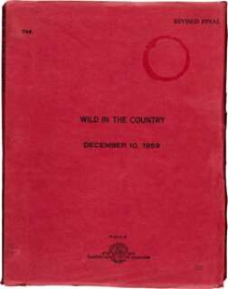 Elvis Presley-Related Script from Wild in the Country. | Heritage