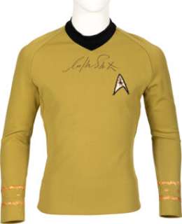 William Shatner "Capt. James T. Kirk" 3rd Season Signed Starfleet tunic and boots from Star Trek: The Original ...