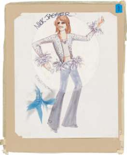 Boyd Clopton Costume Design Sketch For Mick Jagger. | Heritage
