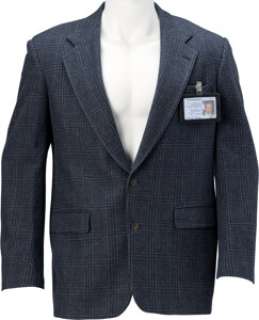 Jerry Orbach "Detective Leonard Briscoe" Signature Blue Tweed Blazer and Photo ID from Law & Order<...