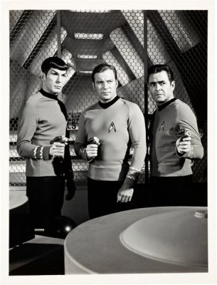Star Trek: The Original Series (Paramount TV, 1966-1969), James Doohan, William Shatner, and Leonard Nimoy Original 8" x 9.25" and 7" x 9" Production Reference Photographs (6), 1968-1969 Season. Collection of Greg Jein. | Heritage