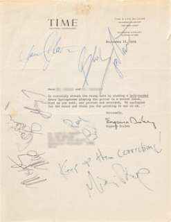 Bruce Springsteen & E Street Band Signed Letter from Time (1978) With Ticket Stub and Magazine Page. | Heritage