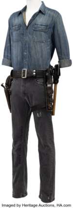 Rick Grimes (Andrew Lincoln), Signature Ensemble and Action Weapons from The Walking Dead (AMC 2010-2022, Season 8). | Heritage