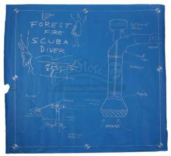 Mythbusters | Episode "Scuba Diver and Car Capers" (2004, E15): Episode Blueprint - Forest Fire Scuba Driver | Propstore