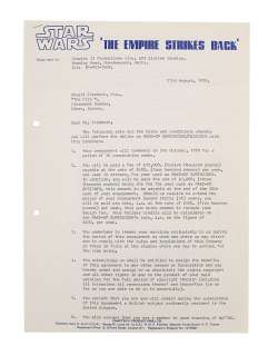 STAR WARS: THE EMPIRE STRIKES BACK (1980) - Lot 952 - Stuart Freeborn‘s Contract of Employment