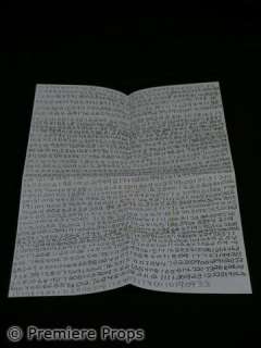 Knowing Lucinda (Lara Robinson) Number Paper Movie Props | Premiere Props