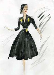 Edith Head costume design sketches for Lucille Ball & guest stars from The Lucy Show or Here’s Lucy | Profiles in History