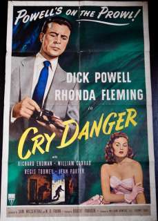 - - CRY DANGER 1951 US one sheet | Catawiki