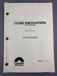 Close Encounters of the Third Kind Storyboards - Richard Dreyfuss as Roy Neary - Columbia Pictures