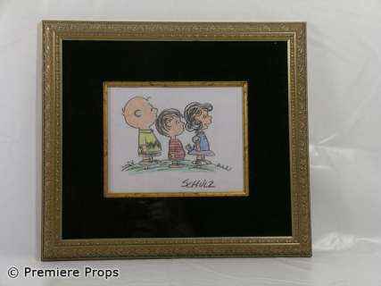 Charles Schulz Autographed Hand Drawn Peanuts Artwork | Premiere Props