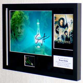 Lord of the Rings - Sean Astin (Samwise Gamgee) Framed with movie prop Leaf of Lórien, signed + COA & Photo signing