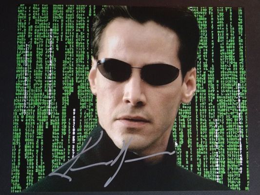 The Matrix - Signed by Keanu Reeves, with Letter of Authenticity - Photo, Autograph | Catawiki