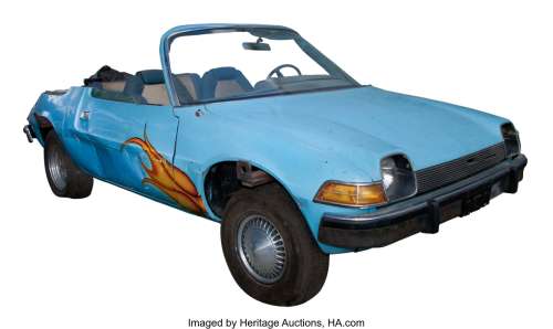Mike Myers "Wayne Campbell" and Dana Carvey "Garth Algar" 1972 AMC Pacer Convertible from Wayne‘s World 2....