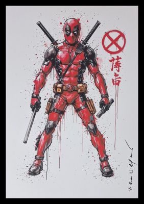 Deadpool - Series " Tokyo Pop Icons " by Emma Wildfang - Large size | Catawiki