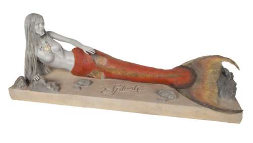 DARYL HANNAH MERMAID TAIL WORN IN SPLASH WITH POSTER | Julien’s