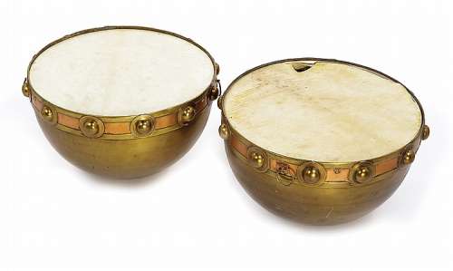 Pair of metal drums used in Quo Vadis (1951) and other MGM productions. | Profiles in History
